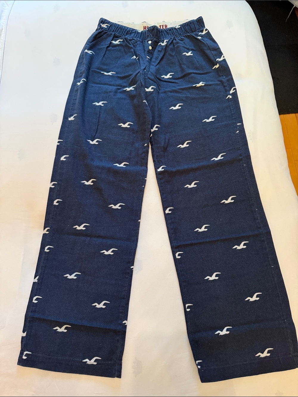Hollister Navy Blue Seagull-Print Lounge Pants
